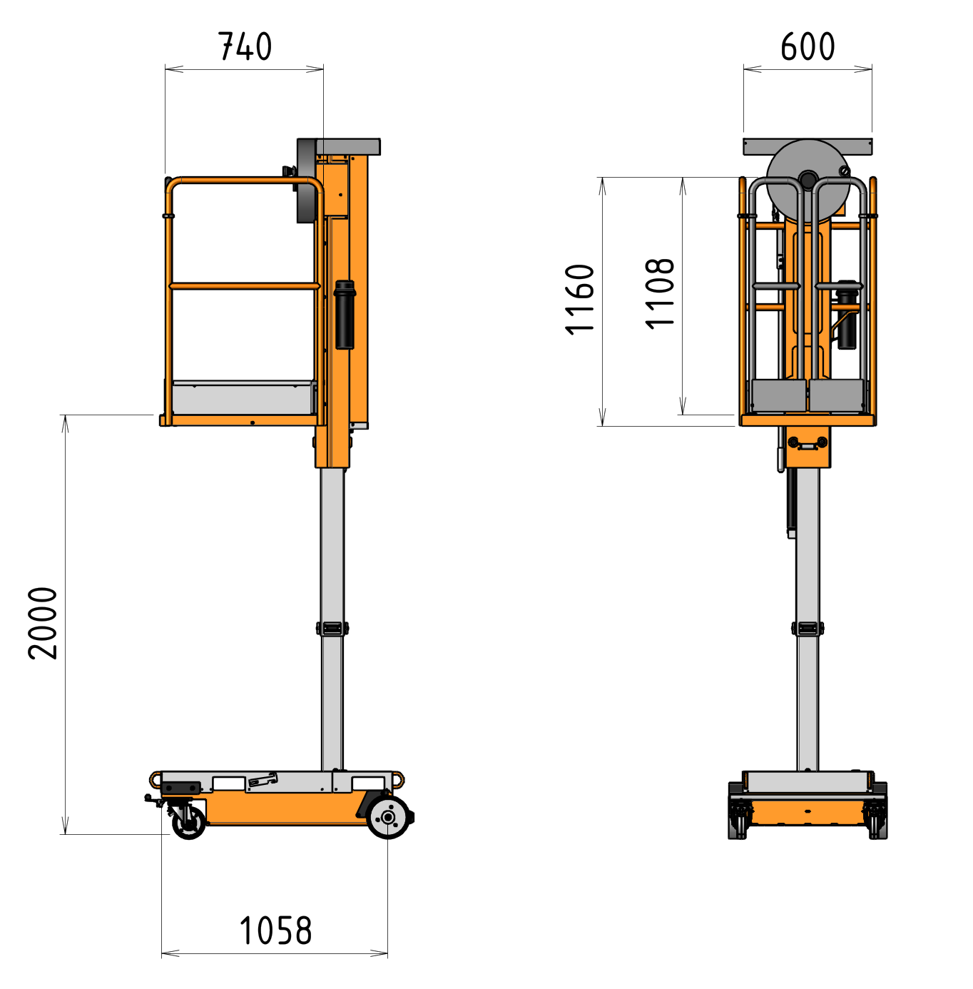 Manulift 200/4 Tech spec