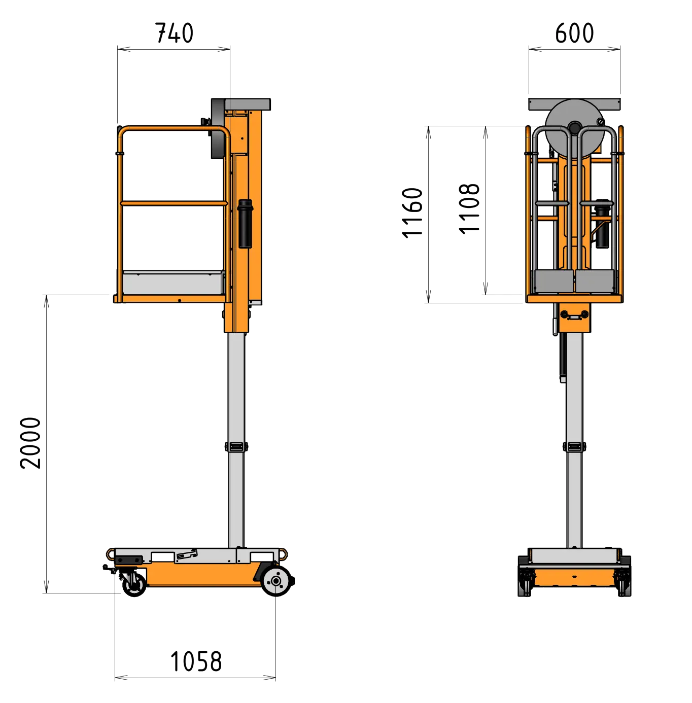 Manulift 200/4 Tech spec